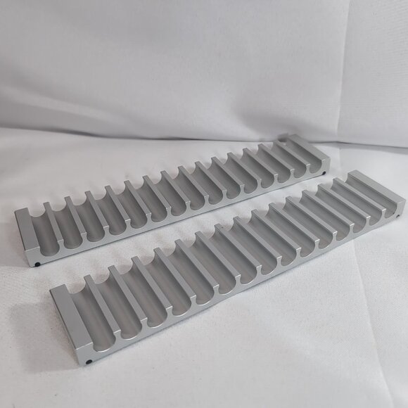 Compakt CD Holder Michael Santella Dibis Silver Retro Extruded Aluminum Vintage - Picture 9 of 11